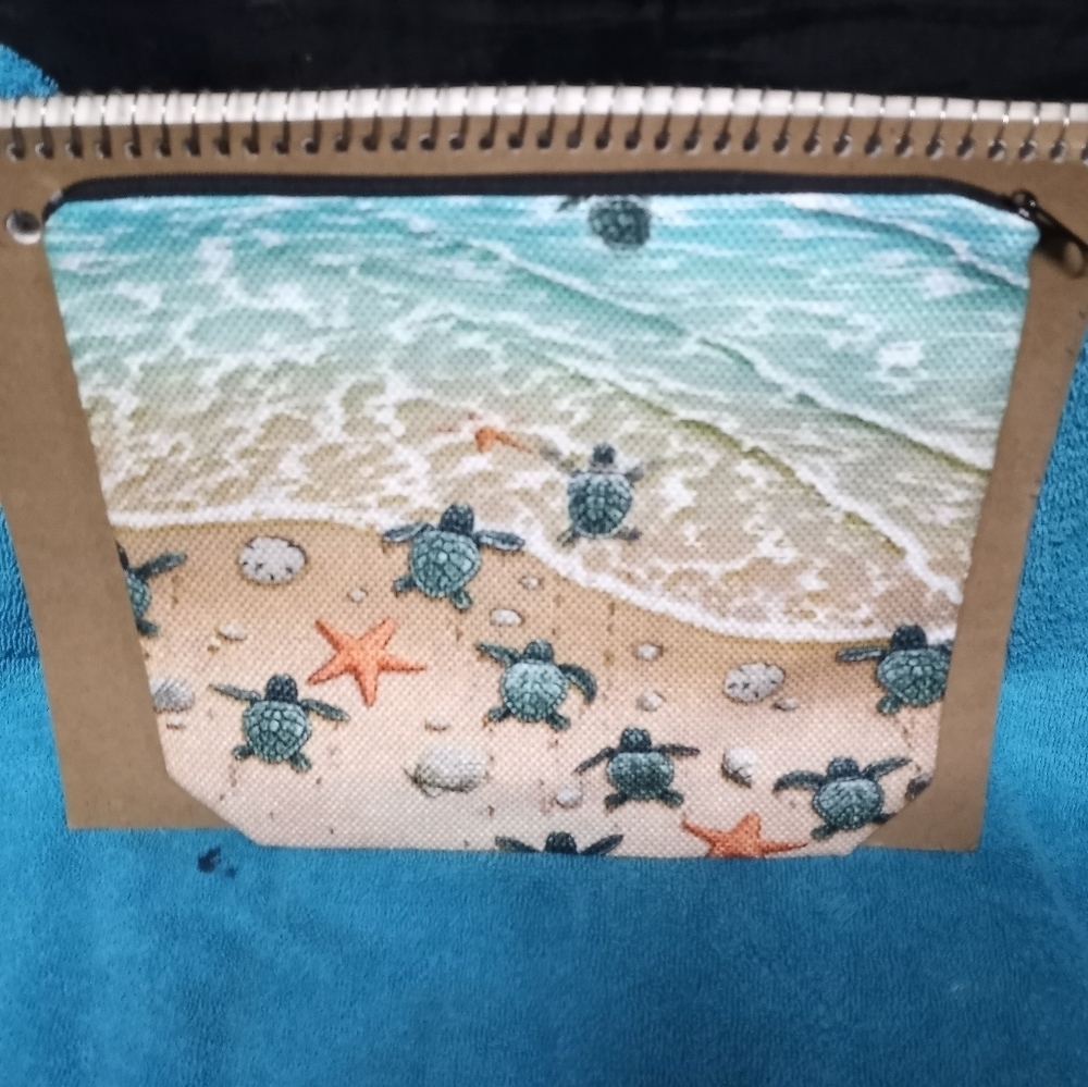 Beach Turtle Makeup Bag Cosmetic Pouch